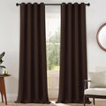 Yakamok Blackout Curtains for Bedroom 2 Panels Set 108 Inch Length Thermal Insulated Room Darkening Dark Black Out Drapery Grommet Window Treatments Drapes for Living Room, 52x108, Chocolate Brown