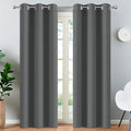 Yakamok Room Darkening Grommet Window Drapes Thermal Insulated Light Blocking Blackout Curtains for Bedroom(Dark Grey,38Wx84L,2 Panels)