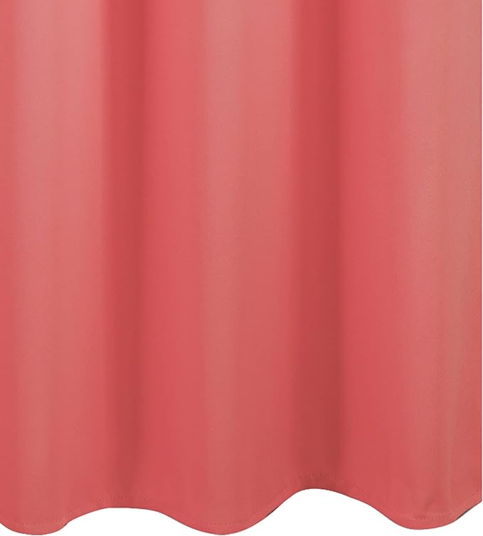 LEMOMO Blackout Curtains 38 x 84 inch/Coral Curtains Set of 2 Panels/Thermal Insulated Room Darkening Bedroom Curtains