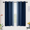 SimpleHome Ombre Room Darkening Curtains 54 inches Length for Bedroom,Grommet Gradient Light Blocking Blue Gradient Window Curtains for Living Room,2 Panels, 42x54 inches