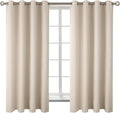 BGment Blackout Curtains - Grommet Thermal Insulated Room Darkening Bedroom and Living Room Curtains, Set of 2 Panels (46 x 54 Inch, Champagne)