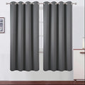 LEMOMO Blackout Curtains 66 x 72 Inch Long Frost Grey Curtains Set of 2 Panels Room Darkening Curtains for Bedroom and Living Room
