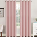 H.VERSAILTEX Blackout Curtain for Living Room Thermal Insulated Window Treatment Curtain Extra Long 84 inch Length Energy Saving Solid Grommet Top Blackout Drape, One Panel, Baby Pink, 52" W x 84" L