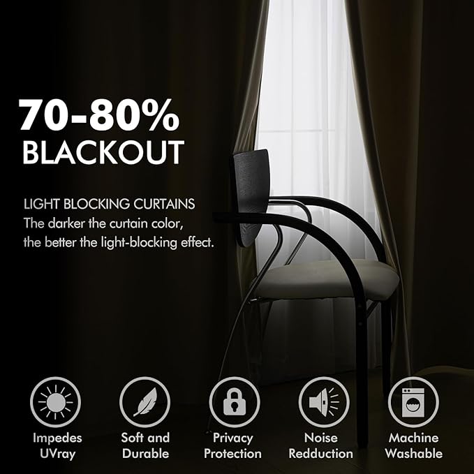 MIULEE Velvet Curtains Taupe Elegant Grommet Thermal Insulated Soundproof Room Darkening Curtains/Drapes for Classical Living Room Bedroom Decor 52 x 90 Inch Set of 2