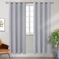 BGment Room Darkening Curtains for Bedroom - Grommet Thermal Insulated Window Treatments Light Blocking Curtains for Living Room, Set of 2 Panels, Each 46 x 84 Inch, Light Grey