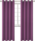 BGment Room Darkening Curtains 84 Inches Long - Grommet Thermal Insulated Drapes Window Treatment Curtains for Bedroom, 2 Panels, 52 x 84 Inch, Eggplant Purple