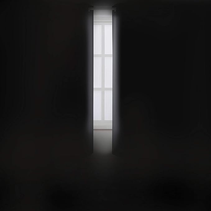 LEMOMO Frost Grey Thermal Blackout Curtains/52 x 54 Inch/Set of 2 Panels Room Darkening Curtains for Bedroom