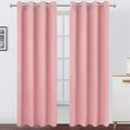 LEMOMO Blackout Curtains 52 x 90 Inch Long Pink Curtains Set of 2 Panels Room Darkening Curtains for Bedroom and Living Room