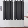 LEMOMO Dark Grey Thermal Blackout Curtains/52 x 54 Inch/Set of 2 Panels Room Darkening Curtains for Bedroom