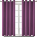 BGment Room Darkening Curtains 54 Inches Long - Grommet Thermal Insulated Drapes Window Treatment Curtains for Bedroom, 2 Panels, 52 x 54 Inch, Eggplant Purple
