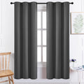 Yakamok 72 Inch Long Blackout Curtains for Bedroom, Thermal Insulated Room Darkening Curtains, Light Blocking Blackout Drapes for Living Room- 2 Panels,38x72 Inch, Charcoal Grey