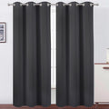 LEMOMO Dark Grey Thermal Blackout Curtains/42 x 84 Inch/Set of 2 Panels Room Darkening Curtains for Bedroom