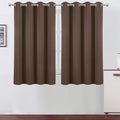 LEMOMO Blackout Curtains 66 x 54 Inch Long Chocolate Curtains Set of 2 Panels Room Darkening Curtains for Bedroom and Living Room