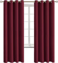 BGment Blackout Curtains for Bedroom - Grommet Thermal Insulated Room Darkening Curtains for Living Room, Set of 2 Panels (52 x 72 Inch, Burgundy)