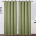 LEMOMO Blackout Curtains 66 x 84 inch/Sage Green Curtains Set of 2 Panels/Thermal Insulated Room Darkening Bedroom Curtains