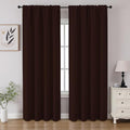 CUCRAF Blackout Curtains 108 inch Length 2 Panels Set, Rod Pocket Room Darkening Drapes for Bedroom Living Room, Insulated Thermal Light Blocking Window Curtain (W52 x L108 Inch, Chocolate)