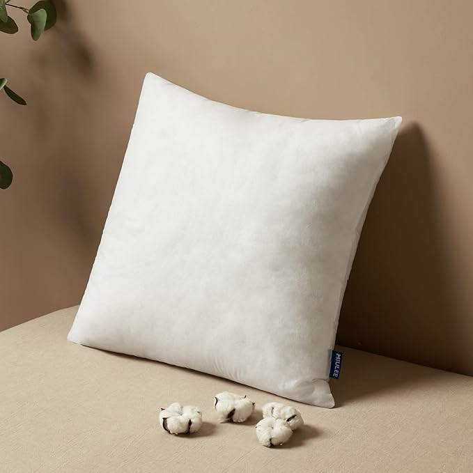 MIULEE Pillow Insert 27x27 Inch, Decorative Square Throw Pillow Inserts, Premium Fluffy Pillow Forms Sham Stuffer for Sofa Couch Living Room