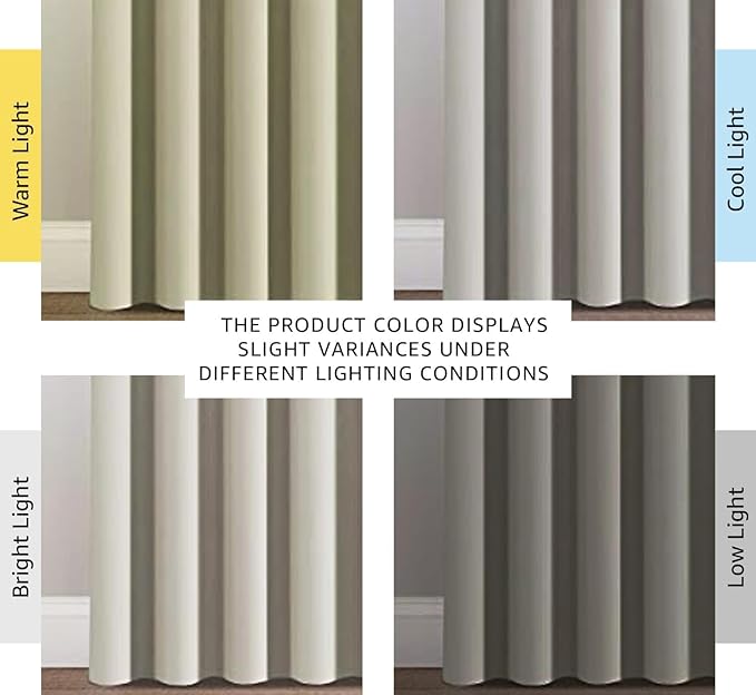 H.VERSAILTEX Blackout Curtains for Sliding Glass Door Room Divider Curtains Noise Reduce Curtain Panel Portable Window Screen Sliding Partition, W180 x L96 inches/8' Tall by 15' Wide, Ivory/Cream
