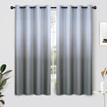 SimpleHome Ombre Curtains 52 x 63 Inch for Bedroom 2 Panels, Gradient Grey White to Gray Light Blocking Thermal Insulated Grommet Room Darkening Window Curtain/Drapes for Living Room