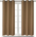 BGment Blackout Curtains for Living Room - Grommet Thermal Insulated Room Darkening Curtains for Bedroom, 2 Panels of 38 x 54 Inch, Taupe