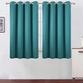 LEMOMO Blackout Curtains 66 x 54 Inch Long Sea Teal Curtains Set of 2 Panels Room Darkening Curtains for Bedroom and Living Room