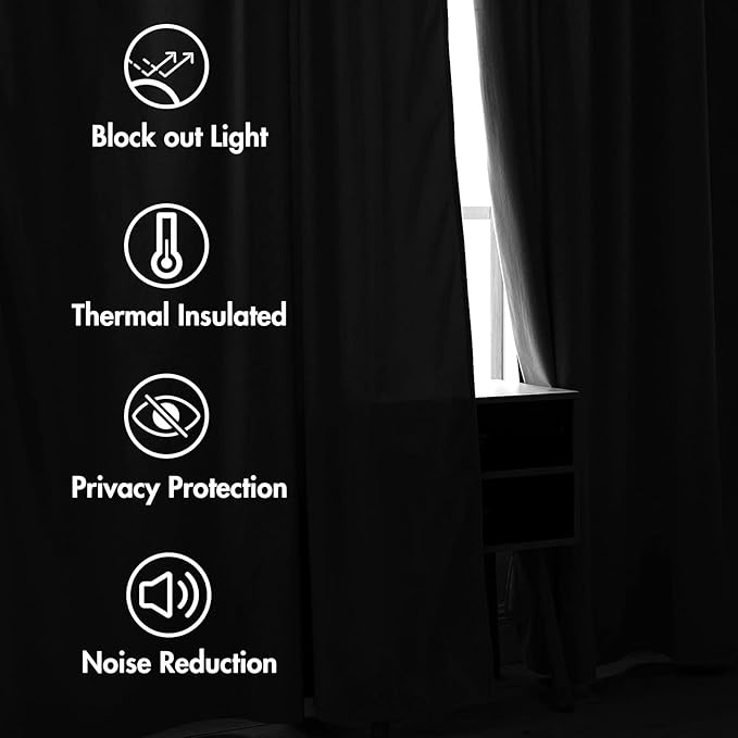 MIULEE Greyish White Velvet Curtains 96 inches 2 Panels - Luxury Blackout Curtains for Bedroom Living Room Thermal Insulated Super Soft Window Drapes Rod Pocket & Back Tab, W52 x L96 inches