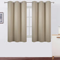 LEMOMO Beige Blackout Curtains 42 x 54 Inch Length Set of 2 Panels Grommet Bedroom Curtains for Living Room