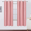 LEMOMO Pink Thermal Blackout Curtains/42 x 72 Inch/Set of 2 Panels Room Darkening Curtains for Bedroom