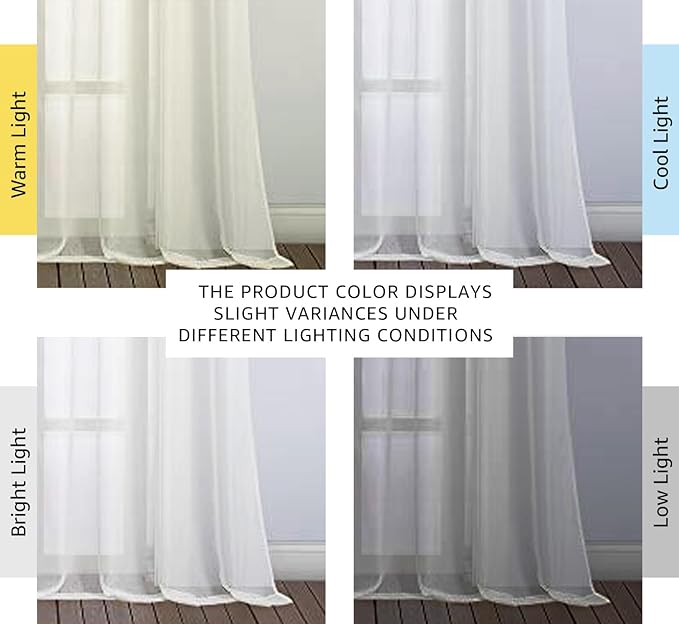 NICETOWN Patio Door Sheer Curtains 96 inch Length, Ring Top Voile Textured Airy Sheer Curtains and Drapes Elegant for Bedroom/Living Room Home Decor, Beige, 54 inch Wide, 2 Panels