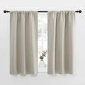 NICETOWN Blackout Curtains for Living Curtains, Room Darkening Window Curtain Panels, Easy-Care Solid Thermal Insulated Draperies/Drapes for Daughter Room (Natural, 2 Panels, 34 by 45)