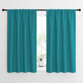 NICETOWN Peacock Blue Blackout Curtains Panels for Window, Thermal Insulated Rod Pocket Blackout Drapes/Draperies for Living Room (2 Panels, W42 x L54 inches)