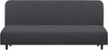 U-NICE HOME Stretch Futon Cover Armless Bed Slipcover - Soft Jacquard Fabric Washable for Pet Friendly, Dark Grey