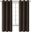 BGment Blackout Curtains for Living Room - Grommet Thermal Insulated Room Darkening Curtains for Bedroom, 2 Panels of 42 x 63 Inch, Brown