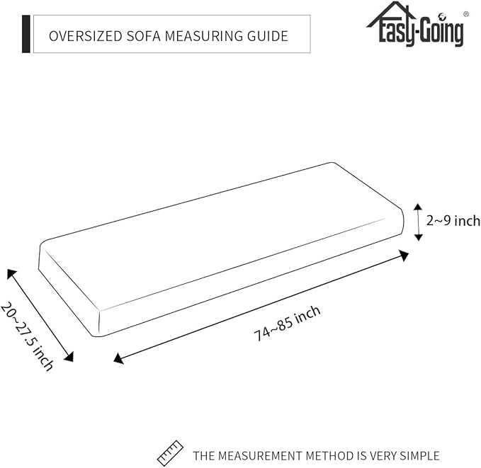 Easy-Going Stretch Cushion Cover Sofa Cushion Furniture Protector Sofa Seat Sofa slipcover Sofa Cover Soft Flexibility with Elastic Bottom(Oversized Sofa Cushion,ASH Rose)
