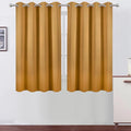 LEMOMO Blackout Curtains 66 x 54 Inch Long Mustard Yellow Curtains Set of 2 Panels Room Darkening Curtains for Bedroom and Living Room