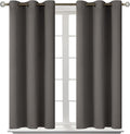 BGment Blackout Curtains for Bedroom - Grommet Thermal Insulated Room Darkening Curtains for Living Room, Set of 2 Panels (38 x 45 Inch, Grey)