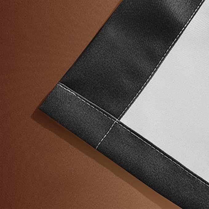 Yakamok Blackout Ombre Burnt Orange and Black Curtains-Gradient Room Darkening Curtain, Grommet Thermal Insulated Light Blocking Window Drapes Curtain for Living Room Bedroom,52 x 54 Inch,2 Panels