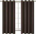 BGment Blackout Curtains for Living Room - Grommet Thermal Insulated Room Darkening Curtains for Bedroom, Set of 2 Panels (52 x 63 Inch, Brown)