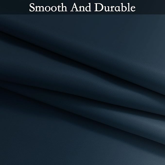 SimpleHome Ombre Room Darkening Curtains for Living Room, Light Blocking Gradient Navy Blue to Greyish White Thermal Insulated Grommet Window Curtains/Drapes for Bedroom, 2 Panels, 70x63 inches Length