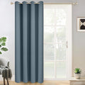 Yakamok Wide Thermal Blackout Patio Door Curtain Panel, Stone Blue Grommet Sliding Door Insulated Curtains, Extra Wide Curtains for Sliding Glass Door, Stone Blue, W52 x L84, 1 Panel