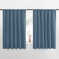 NICETOWN Blackout Curtains for Bedroom, Blackout Curtain Panels, Smoky Blue, 1 Pair, 70 by 63-inch, Window Treatment Energy Saving Thermal Insulated Solid Rod Pocket Blackout Drapes/Draperies