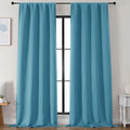Simplebrand Ava Turquoise Blackout Curtains for Bedroom 96 Inches Long 2 Panels, Solid Thermal Insulated, Energy Saving Nursery Window Treatment Curtains Blackout Drapes, W50 x L96 Inch, Turquoise