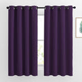NICETOWN Blackout Curtains for Bedroom, Grommet Top Room Darkening Thermal Insulated Solid Window Treatments for Bedroom/Kids Room, Royal Purple, 2 Panels, W46 x L63