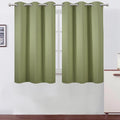LEMOMO Sage Green Blackout Curtains/38 x 54 Inch/Set of Two Panels Grommet Living Room Curtains