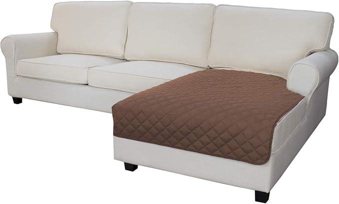 Easy-Going Sectional Couch Covers for Dogs L Shape Sofa Cover Reversible Sofa Slipcover Chaise Lounge Cover Furniture Protector Cover for Pets Dog Cat (42 x 68 inches, Brown/Brown)