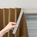 Self Adhesive Curtains, Stick Curtain Blackout Shades Window Cover Curtains for Living Room No Drilling, 47" W X 96" L, Brown, 1 Panel