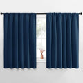 NICETOWN Blackout Curtains for Bedroom, Blackout Curtain Panels, Moroccan Blue, 1 Pair, 70 by 63-inch, Window Treatment Energy Saving Thermal Insulated Solid Rod Pocket Blackout Drapes/Draperies