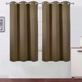 LEMOMO Brown Thermal Blackout Curtains/38 x 63 Inch/Set of 2 Panels Room Darkening Curtains for Bedroom