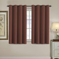 H.VERSAILTEX Blackout Curtain for Living Room Small Window Kitchen Blackout Curtains 45 inch Length Energy Saving Solid Grommet Blackout Drape, One Panel, Rust, 52" W x 45" L