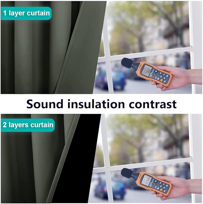 NICETOWN 100% Blackout Blinds, Set of 2, 46" x 96", Dark Mallard, Laundry Room Decor Window Treatment Curtains for Large Patio Sliding Door, Thermal Insulated Curtains for Bedroom